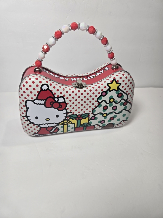 Hello Kitty Handbags - Hello Kitty Holiday Beaded-Handle Mini Tote in White, Red, Green, Yellow